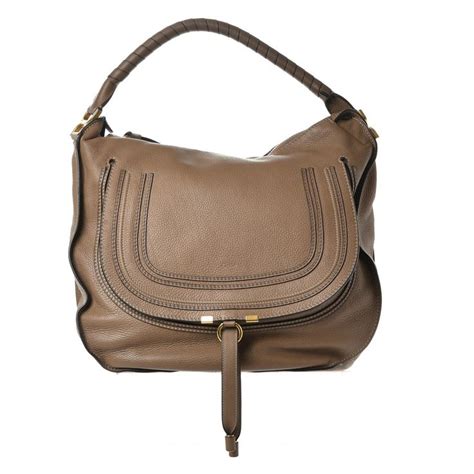 CHLOE Calfskin Large Marcie Hobo Nut 